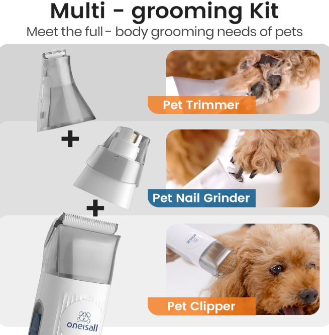 Oneisall Dog Hair Vacuum & Dog Grooming Kit reviews